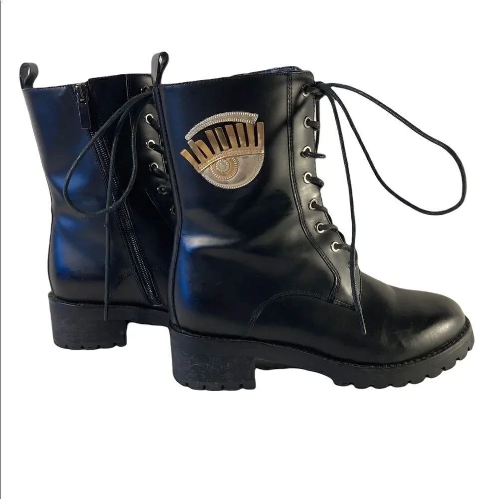Lavorazione Artigiana Black Leather Moto Boots 7